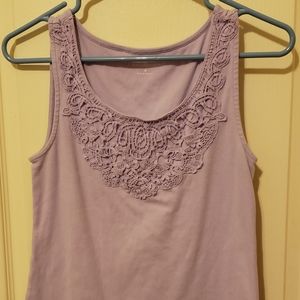 Ladies light purple, tank top style shirt by Croft and Barrow
